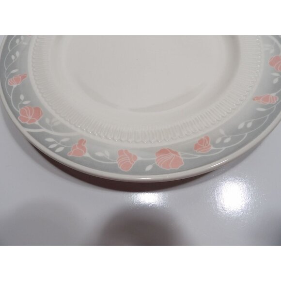 Syracuse China Maymont Dinner Plate Floral Design Gray Pink Vintage - Picture 4 of 6